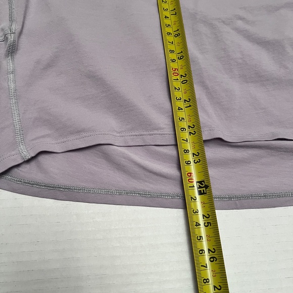 Lululemon ^* 2022 Back In Action  Cotton Long Sleeve Shirt Faint Lavender - Picture 6 of 11